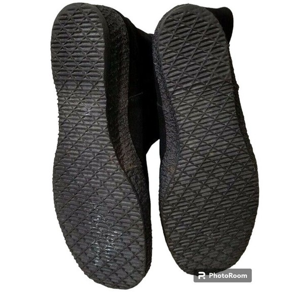 Medicus Black Suede Boots Size 8 Fur Lined Rubber Sole Side Zip Comfort - Picture 6 of 8